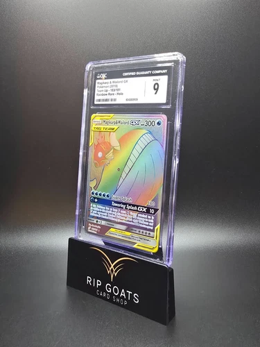 2019 Pokemon Magikarp & Wailord GX 183/181 Team Up Rainbow Rare Holo CGC 9 MINT