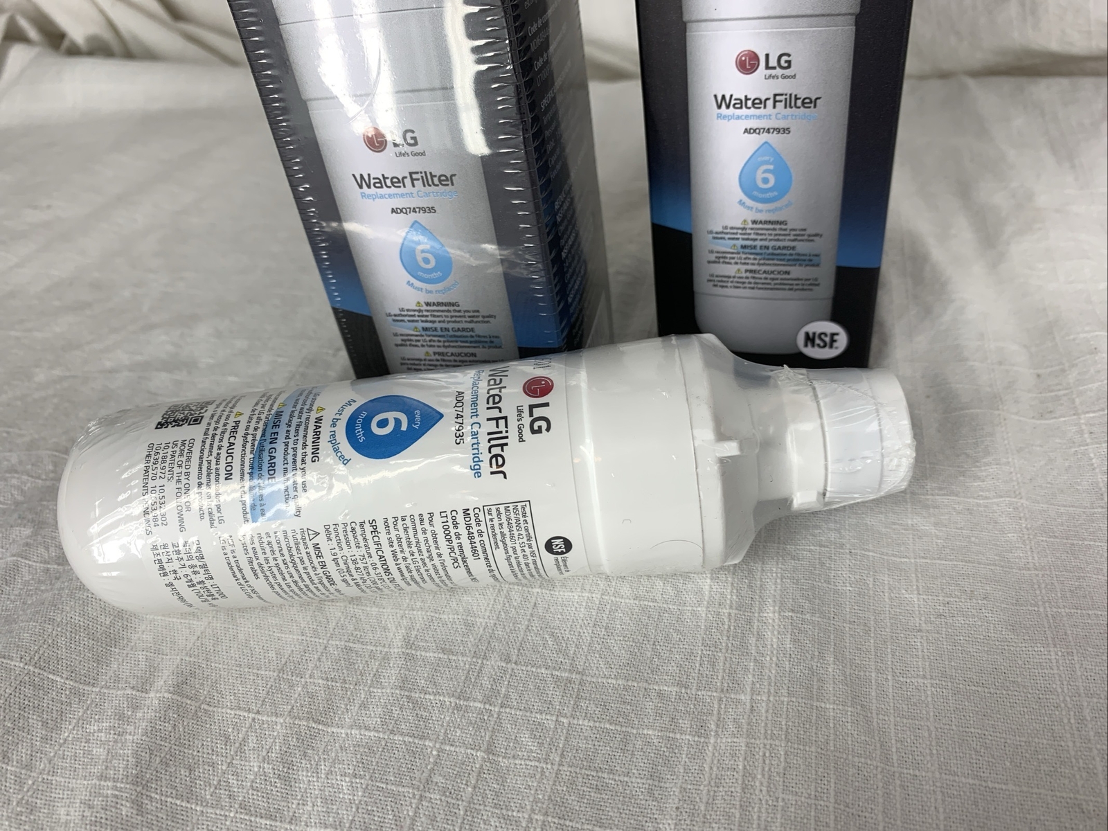 Lot Of 2 Genuine LG Water Filter LT1000P Replacement Cartridge NEW