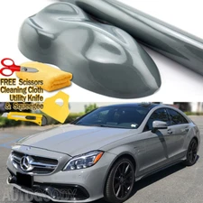 360" x 60" Super Gloss Nardo Gray Vinyl Film Wrap Air Bubble Free 30ft x 5ft