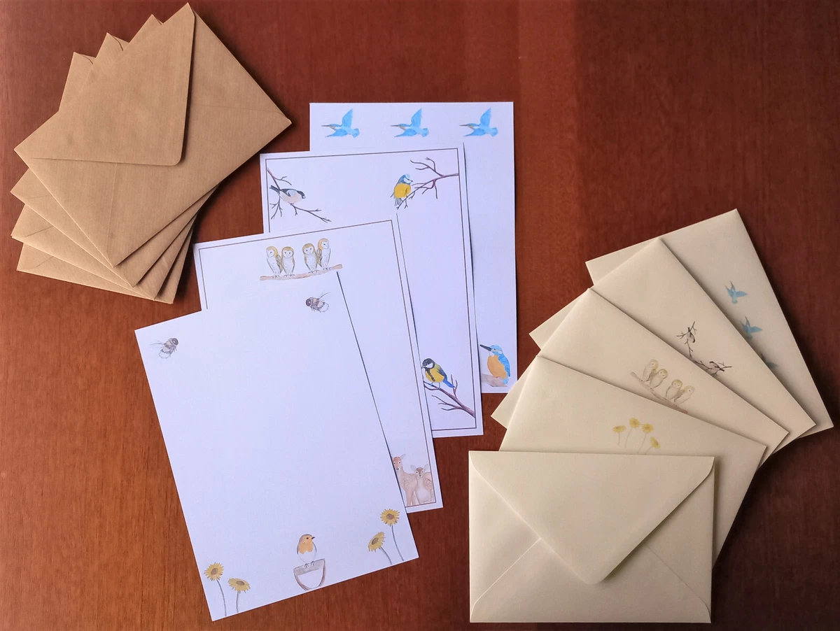 Letter Writing Set A5 Paper and Envelopes Optional Stationery Animal Gift  Lined