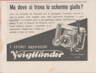 Piccolo Bessa 6x6. Voigtländer. Werbung 1942