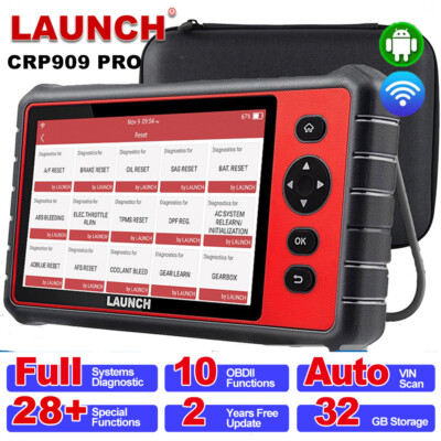 LAUNCH CRP909 All System OBD2 Scanner Car Diagnostic Tool with 28 Reset Services
