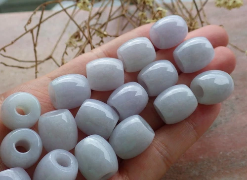 1 Pc Certified lavender Burma Natural A Jade jadeite Pendant Circle Bead - Picture 5 of 11