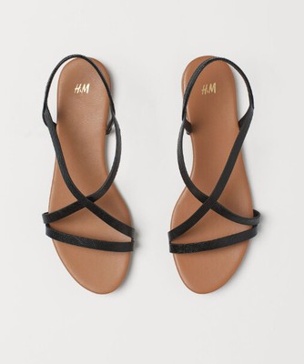 faux leather strappy sandals