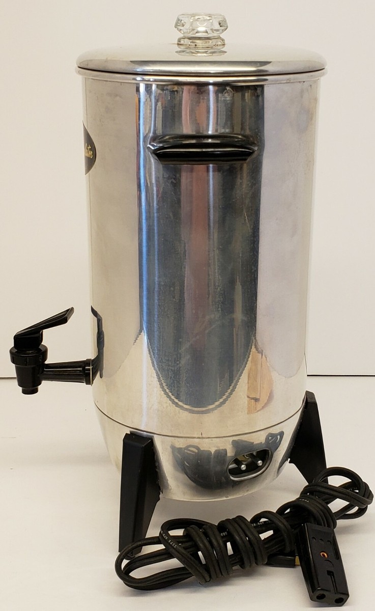 VINTAGE 22 CUP ELECTRIC COFFEE PERCOLATOR~MIRRO ALUMINUM CO VINTAGE 22 CUP ELECTRIC COFFEE PERCOLATOR~MIRRO ALUMINUM CO