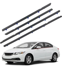 4Pcs Car Window Moulding Trim Weatherstrip Window Seal Compatible w/ 2012-2015
