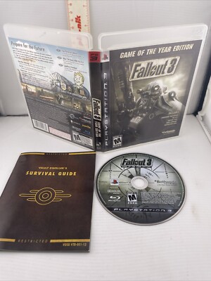 Fallout 3 Game of the Year Edition Sony PlayStation 3 PS3 Complete Black Label