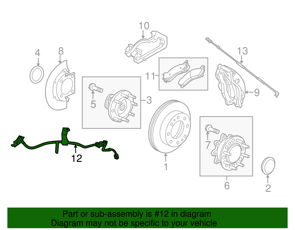 OEM NEW 20112020 GM Silverado Sierra Passenger Side Brake Flex Hose GM