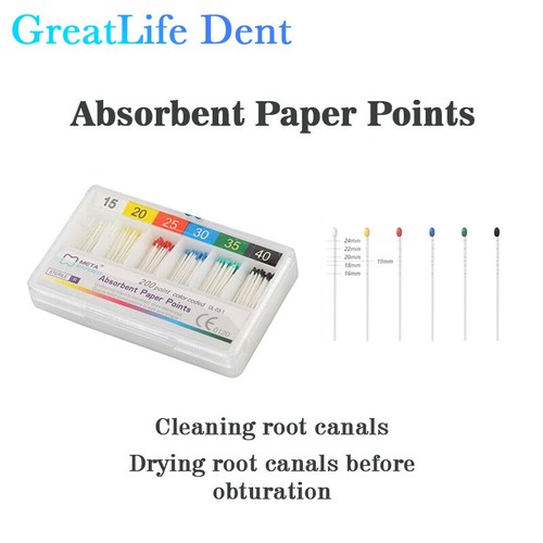 10boxes/lots Dental Endo Absorbent Paper Points Taper 02/.04/.06 Size #15-40 - Picture 2 of 44