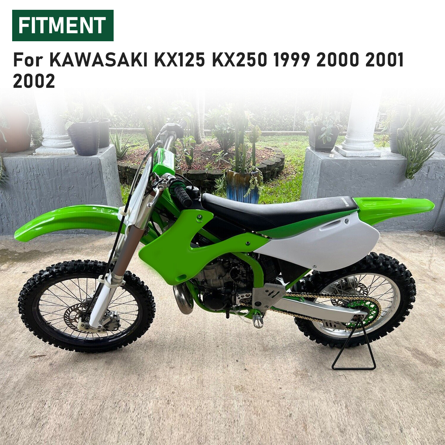 7PCS Plastic Kit Restyle Fairing BodyWork Set For KAWASAKI KX125 KX250 ...