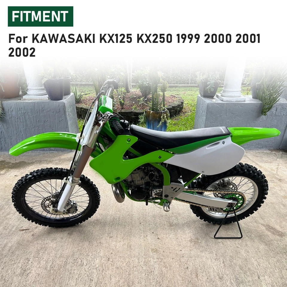 Kit de trabajo de carrocería de carenado de plástico de 7 piezas para KAWASAKI KX125 KX250 1999-2002 Foto 2 de 4