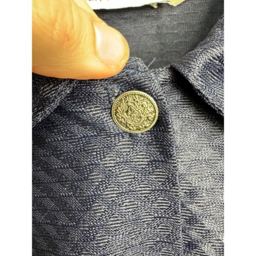 VTG Panhandle Slim XL Western Shirt Navy Embossed Metal Buttons Rodeo - Picture 2 of 13