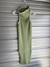 Nine West Olive Green Dress Medium Length (WTF43)z