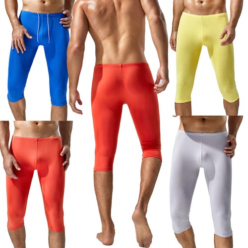 Pantalones cortos ajustados de fitness de color liso para hombre culturismo entrenamiento correr pantalones deportivos 2XL - Imagen 4 de 38