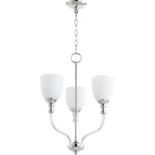Quorum Richmond 3 Light 18' Chandelier, Polished Nickel - 6811-3-62