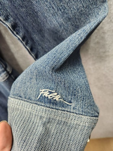 Vintage Fubu Womens Denim Shirt Dress W 9/10 Button-Front Long-Sleeve - Picture 3 of 7