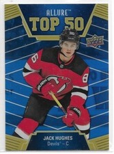 JACK HUGHES 2019-20 UD Allure TOP 50 Hockey card #T50-37 New Jersey Devils NM