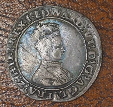 Edward VI Silver Hammered Shilling. 1559 Canterbury  S2468-Excellent example