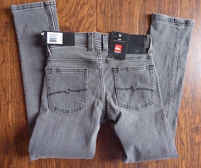 Quiksilver Big Boys Distortion Slim Pant Jeans Grey 22 NEW 883608335862 |  eBay