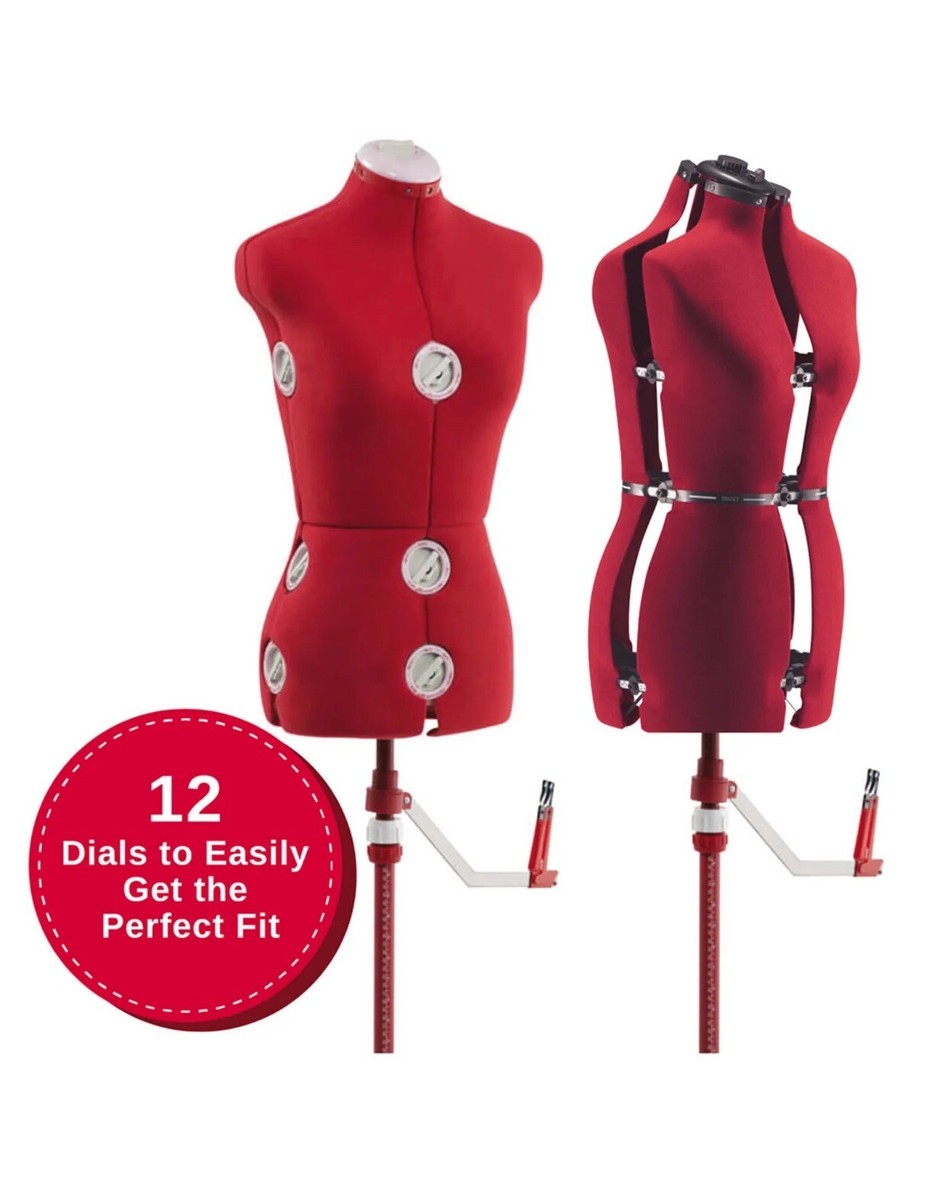 Singer RED ADJUSTABLE DRESS FORM DF150SM_RD Size S/M 4-10 Singer RED ADJUSTABLE DRESS FORM DF150SM_RD Size S/M 4-10