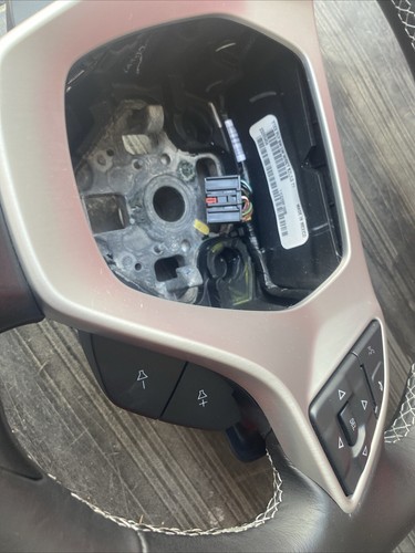 2014-2019 C7 Corvette Automatic Leather D-Shaped Steering Wheel Gray Stitching - Picture 4 of 24