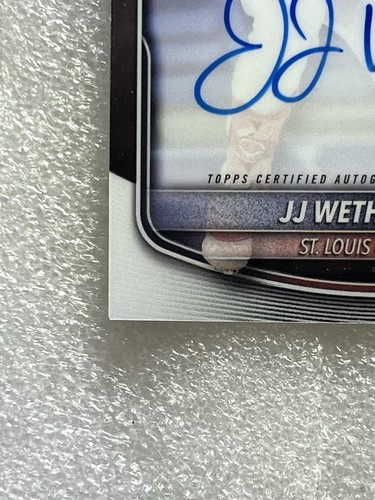2025 Bowman Chrome #CPA-JW JJ Wetherholt 1st Bowman Cardinals SS On Card Auto - Picture 2 of 7