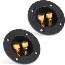 Speaker Box Terminal Cup 3 In. 2-Way Spring Loaded Jacks Wire Connector Binding