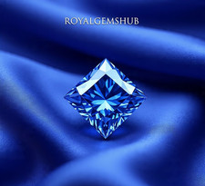 2 Ct 100 Natural Princess Cut Blue Color Diamond D Grade VVS1 Free