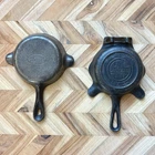 VTG Cast Iron Ashtrays Griswold 570 Skillet #00 Match Holder & Wagner Ware 1050