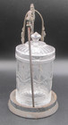 Glass Pickle Castor w/ Metal Stand & Bird Claw Talons Tongs Gothic Style AS-IS — photo 4