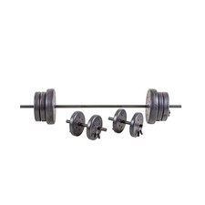 US Weight 105 Pound Barbell Weight Set for Home Gym Adjustable Weight Set wi...