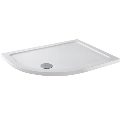 HYDROLUX Modern Offset Quadrant Shower Tray 1200x800mm LH Low Profile Lightweight White