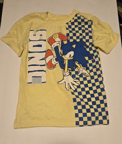 Sega Shirt Children's Youth Size 7 Sonic the Hedgehog Yellow