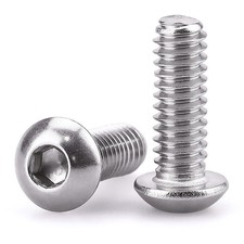  10-24 x 3/4" 100 PCS Button Head Socket Cap Bolts Screws, 304 Stainless St...