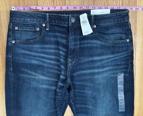 American Eagle Mens Flex Athletic Fit Deep Indigo Jeans 36"x*28.5" New with Tag - Picture 3 of 12