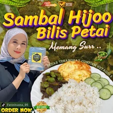 Ready to Eat Sambal Bilis Petai – Spicy Anchovy Chili Paste with Stink Beans