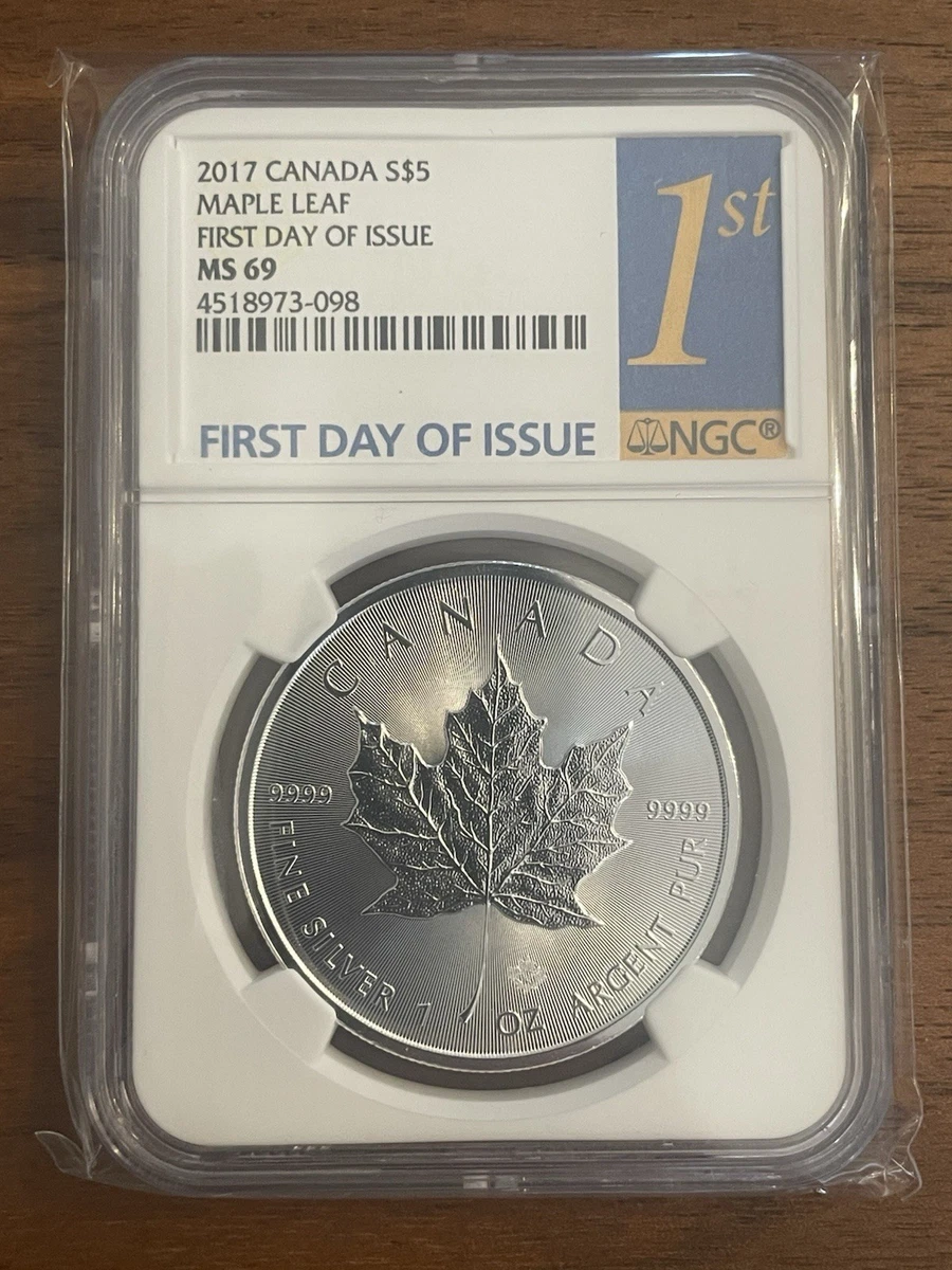 Canadian Maple Leaf NGC Grade MS 69 Silver Bullion Coins for sale