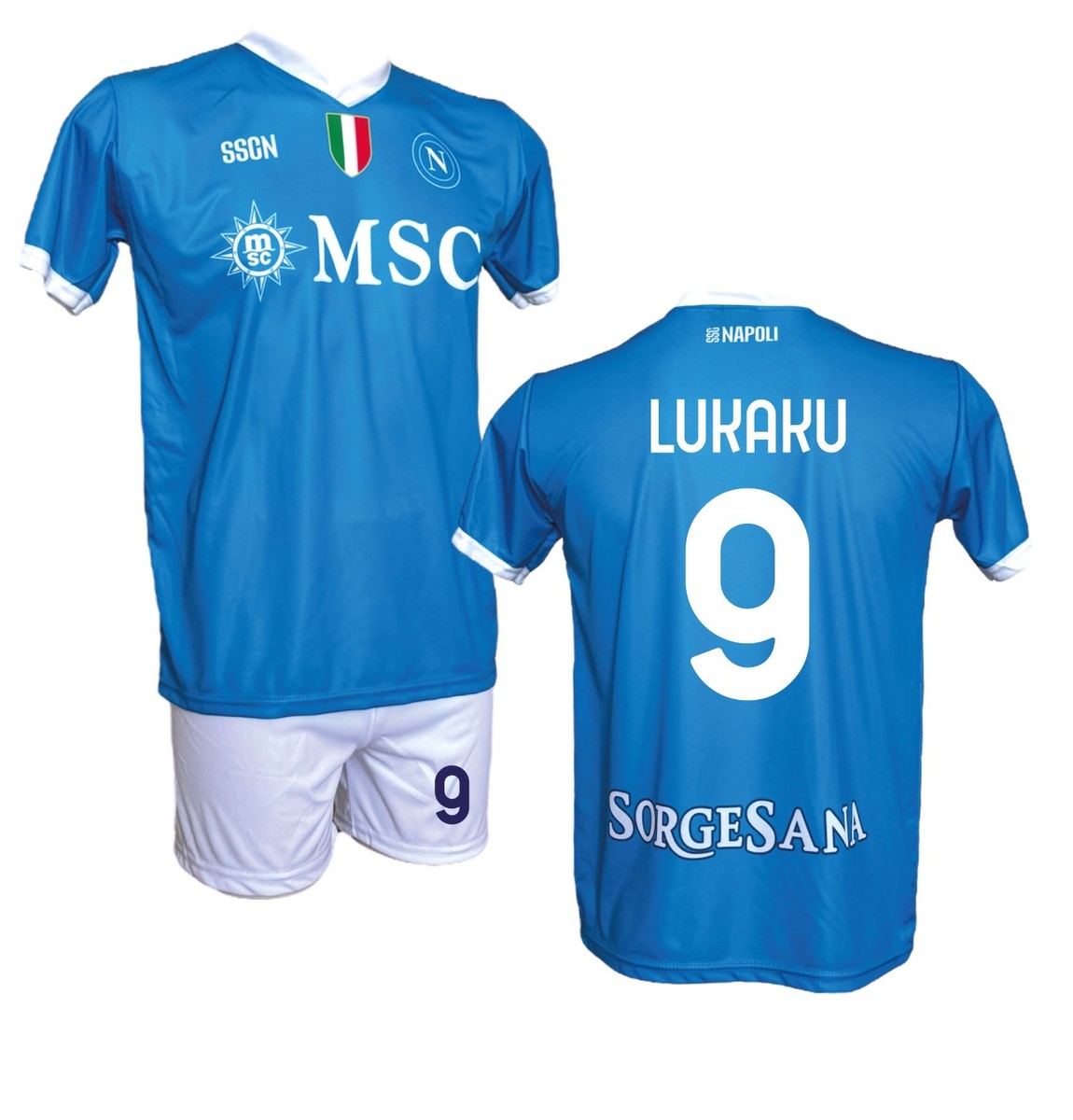 Completo Lukaku 9 Prodotto Ufficiale Napoli Stagione 2025-2026 SSC