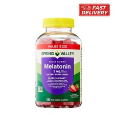 Spring Valley Melatonin Gummies 5 mg Strawberry Sleep Support 180 Count