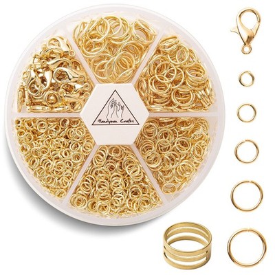 Handyman Crafts Jump Rings Kit With1000PCS Open 40PCS 12mm gold 