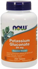 NOW Foods Potassium Gluconate, 99mg - 250 tabs (71,60 EUR/kg)