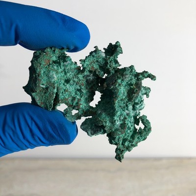63g  Native Copper w Malachite Mineral Crystal Specimen  JKL-4