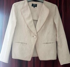 Damen Leinen Blazer Figurbetont 100% Leinen C...