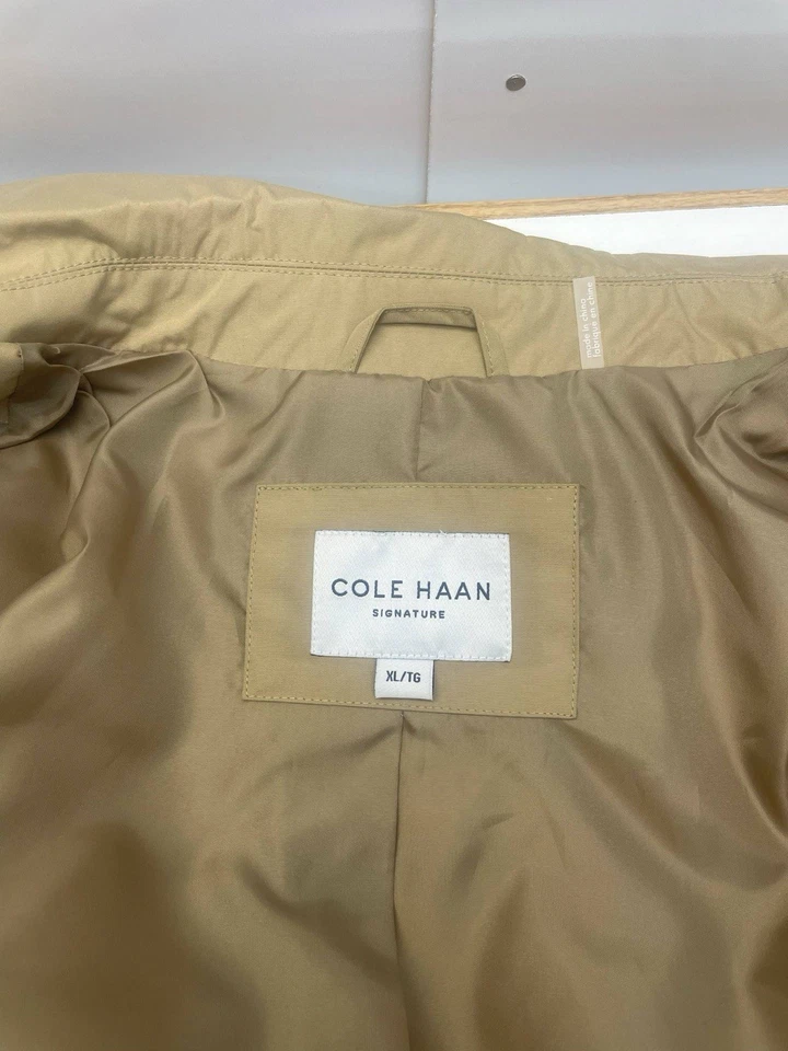 Новый с Ярлыками Cole Haan мужской классический стоять воротник дождевик, хаки желтовато-коричневый, SZ XL новый - Изображение 4 из 4