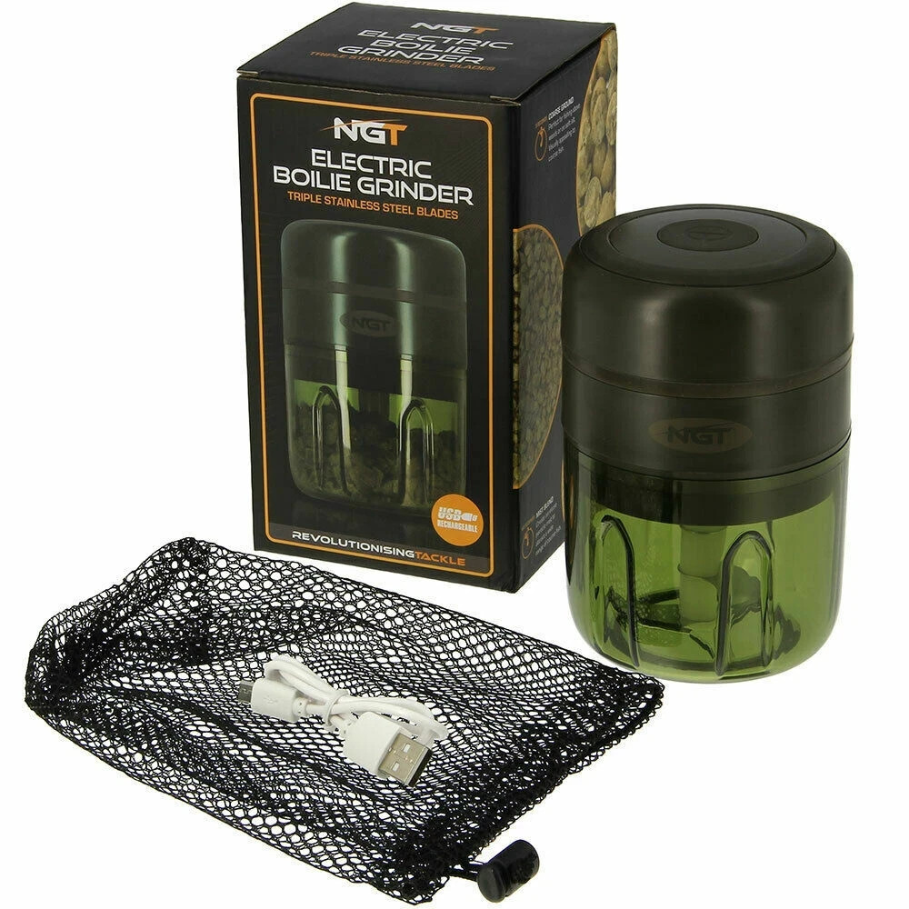 Boilie Bait Grinder Carp Fishing Electric Rechargeable with 60 PVA Bags NGT - Image 9