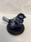 Fenton Purple Glass Bird In the Garden of Friendship 100 Years Signed