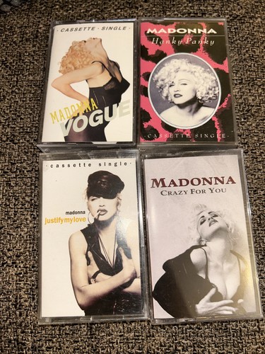 Madonna UK cassette singles Vogue Hanky Panky Justify My Love Crazy For You