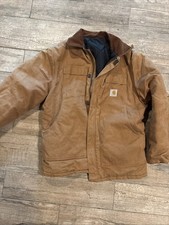 Vintage Carhartt C03 Tan Union Made Chore Jacket, Quilted coat XL 