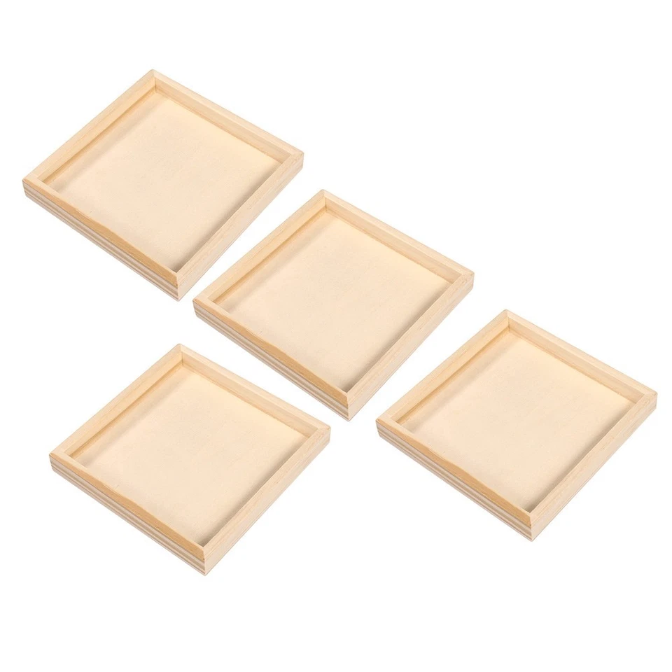 4 Pcs Rustic Tray Puzzle Sorter Trays for Pieces Puzzles Organizer