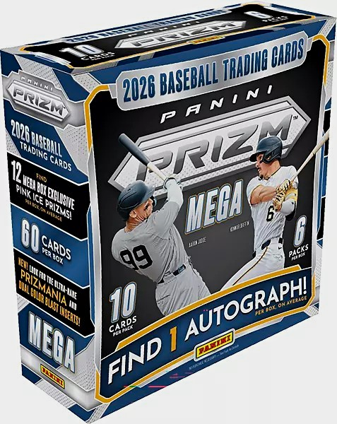 Ice Inserts Panini 2026 Prizm Mega Baseball Mega Box 60 Cards Pink Ice Prizms ...